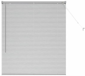 vidaXL Βενετσιάνικες Ρόδες Ασημί 130 x 115 εκ Αλουμίνιο