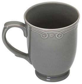 Κούπα Του Καφέ Πορσελάνινη Ανάγλυφη Athénée Grey 340ml - Estia