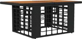 vidaXL Τραπέζι Κήπου Μαύρο και φυσικό 100 x 55 x 37 cm