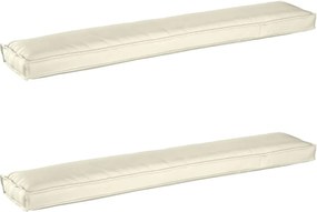 vidaXL Σετ Μαξιλαριών Πάγου 2 pcs Ύφασμα Όξφορντ Κρεμ 200 x 40 x 8 εκ.