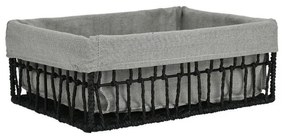 Καλάθι Αποθήκευσης Και Οργάνωσης Nest 02-28046 32x24x12cm Black Estia Ύφασμα,Χαρτί