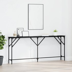 vidaXL Τραπέζι Κονσόλας Μαύρης Δρυός 180x23x75 εκ. Κατασκευασμένο Ξύλο