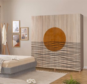 Τετραφυλλη Ντουλαπα Sonoma LONI 52x180x192