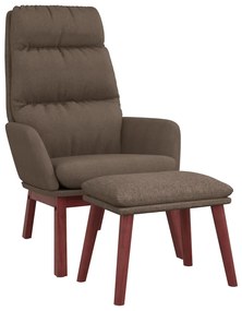 vidaXL Πολυθρόνα Relax Taupe Υφασμάτινη με Σκαμπό