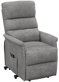 Πολυθρόνα HOMCOM με υποβοήθηση ανύψωσης, ρυθμιζόμενη πλάτη/υποπόδιο, έως 120 kg, 66 x 90 x 96 cm, Γκρι