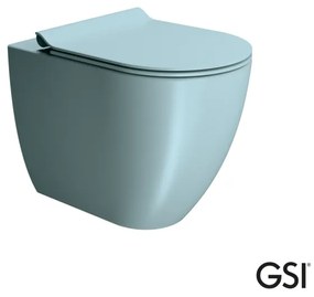 GSI Pura Swirl Λεκάνη πισω/κατωστόμια 55εκ με κάλυμμα βακελίτη Super Slim Soft Close Αποσπώμενο Ghiaccio