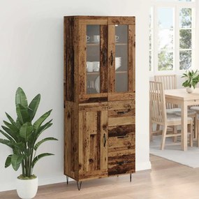vidaXL Highboard Παλιό Ξύλο 69,5 x 34 x 180 εκ. Επεξεργασμένο ξύλο