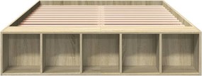 vidaXL Πλαίσιο Κρεβατιού Sonoma Δρυς 120x200 εκ. Επεξεργασμένο Ξύλο