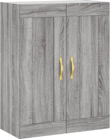 vidaXL Ντουλάπι Γκρι Sonoma 69,5 x 34 x 180 εκ. Επεξεργασμένο Ξύλο