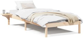 vidaXL Πλαίσιο κρεβατιού με κομοδίνα Καφέ 100 x 200 cm Καφέ