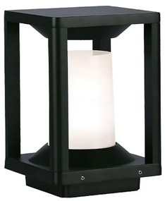 Φωτιστικό Δαπέδου - Στήλος Κήπου Square Korey 4321500 E27 1xMax 40W 15x23,3cm White-Black Viokef