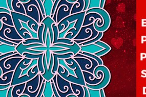 Σετ των 2 Intra απο ξύλο plywood 3mm-4mm πάχος 3d Πολυεπίπεδο περικοπής Mandala Δίασταση 30x30 cm INTRAFABR-23139160