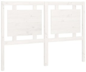 Κεφαλάρι Κρεβατιού Λευκό 140,5 x 4 x 100 εκ. Μασίφ Ξύλο Πεύκου - Λευκό