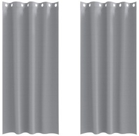 vidaXL Κουρτίνες 2 pcs Ανοιχτό γκρι 225 x 140 εκ. Πολυεστέρας