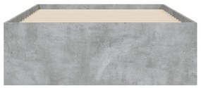 Πλαίσιο Κρεβατιού με συρτάρια Γκρι Σκυρ. 100x200 εκ. Επεξ. Ξύλο - Γκρι