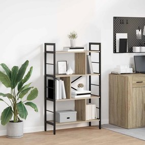 vidaXL Ράφι Βιβλίων Δρύς Sonoma 75 x 30 x 123,5 εκ. Επεξεργασμένο ξύλο