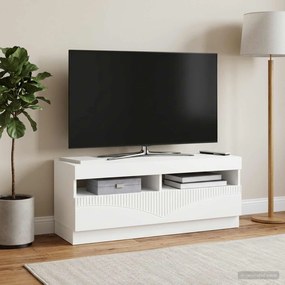vidaXL Ντουλάπα LED Τηλεόρασης Λευκό Επεξεργασμένο Ξύλο