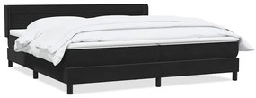 vidaXL Κρεβάτι Boxspring με Στρώμα Μαύρο 200x210 εκ. Βελούδινο