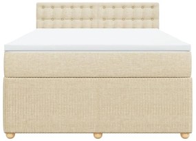 ΚΡΕΒΑΤΙ BOXSPRING ΜΕ ΣΤΡΩΜΑ ΚΡΕΜ 140X190 ΕΚ. ΥΦΑΣΜΑΤΙΝΟ 3289770