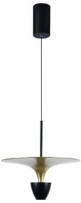 Κρεμαστό Φωτιστικό Οροφής LED 9W 230V 1000lm 120° IP20 Θερμό Λευκό Μαύρο με Χρυσό 10086 VTAC-10086-Μαύρο-Χρυσό 10086