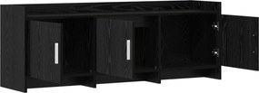 vidaXL Ντουλάπι TV 130 x 33 x 47 εκ Μαύρη Δρυς Επεξεργασμένο Ξύλο