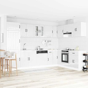 vidaXL Ντουλάπα Κουζίνας με πόρτα Lucca 2 pcs Λευκό 80 x 46 x 81.5 εκ