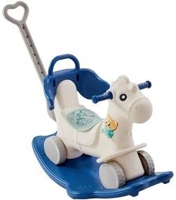 VEVOR 4 in 1 Rocking Horse for Toddlers 1-3 Years Ride on Toy with Sound Blue