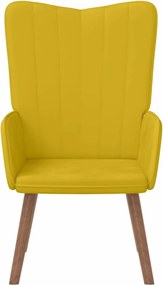 vidaXL Πολυθρόνα Relax Κίτρινο Μουσταρδί Βελούδινη