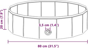 vidaXL Πισίνα για Παιδιά Μπλε Ø 80 x 20 cm