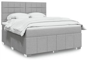 ΚΡΕΒΑΤΙ BOXSPRING ΜΕ ΣΤΡΩΜΑ ΑΝΟΙΧΤΟ ΓΚΡΙ 180X200 ΕΚ. ΥΦΑΣΜΑΤΙΝΟ 3291747