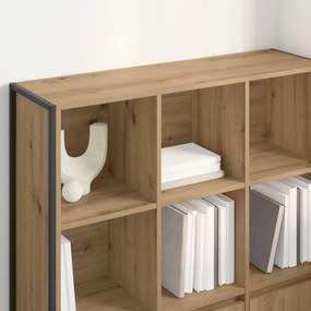 vidaXL Βιβλιοθήκη 2 pcs Καρυδιά Χειροποίητης Εργασίας