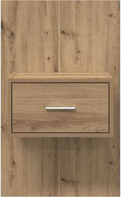 vidaXL Κομοδίνο 2 τμχ. Artisan Oak 50 x 32,5 x 80 εκ.