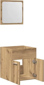 vidaXL Σετ Επίπλων Μπάνιου 2 Τεμαχίων Τεχνίτης Δρυς από Τεχν. Ξύλο