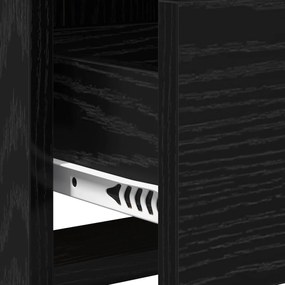 vidaXL Ντουλάπι TV 100 x 33 x 47 εκ Μαύρη Δρυς Επεξεργασμένο Ξύλο
