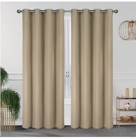 Chios Hellas Κουρτίνα Συσκότισης με Τρουκς Μπεζ Black Out 140x260εκ