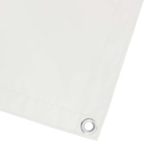 vidaXL Οθόνη Μπαλκονιού Λευκός 100 x 500 cm Ύφασμα Όξφορντ