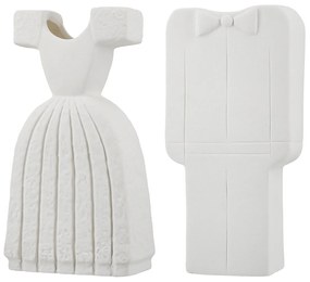 Βάζο "Bridal Couple" Κεραμικό Λευκό PU Pcs. Assorted 12X6x25cm