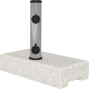 Βάση ομπρέλας 25 κιλών, βάση ομπρέλας από γρανίτη, για στύλους ομπρέλας Ø32/38/48 mm, γκρι