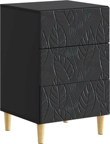 vidaXL Κομοδίνο Μαύρο 43 x 41 x 66,5 cm Επεξεργασμένο Ξύλο