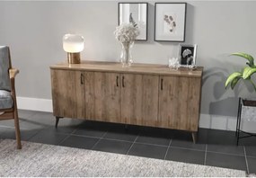 Stewehome Πολυλειτουργικό ντουλάπι κονσόλα από MDF 18mm Καρυδιά 140x40x65 cm