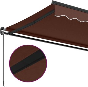 vidaXL Τέντα Πτυσσόμενη Χειροκίνητη Καφέ 450x350 εκ.