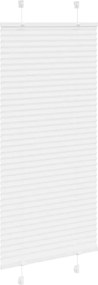 vidaXL Πλισέ περσίδα Λευκό 55x150 cm Πλάτος υφάσματος 54,4 cm