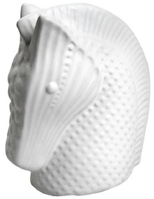 Διακοσμητική Επιτραπέζια Προτομή Αλόγου Κεραμική Λευκή ESPIEL 23,5x13x27εκ. ROD133