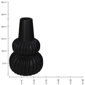Βάζο Γραμμές Μαύρο Κεραμικό 15.5x15.5x23cm - Κεραμικό - 05150674
