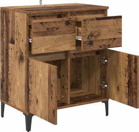 vidaXL Πλαϊνό γραφείο με συρτάρι Παλιό Ξύλο 60 x 35 x 70 cm