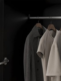Ντουλάπα Lounier Τετράφυλλη-Μαύρο - Χρυσό