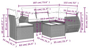 ΣΕΤ ΚΑΝΑΠΕ ΚΗΠΟΥ 6 ΤΕΜ. ΜΠΕΖ ΣΥΝΘΕΤΙΚΟ ΡΑΤΑΝ ΜΕ ΜΑΞΙΛΑΡΙΑ 3253715