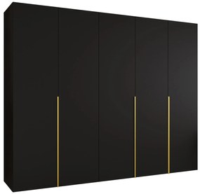 Ντουλάπα Alicante Πεντάφυλλη-Μαύρο - Cashmere