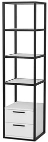 Ραφιέρα Δαπέδου Robbins 322RTC1117 39x39x160cm Black-White