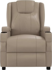 vidaXL Πολυθρόνα Ανακλινόμενη Καπουτσίνο από Συνθετικό Δέρμα